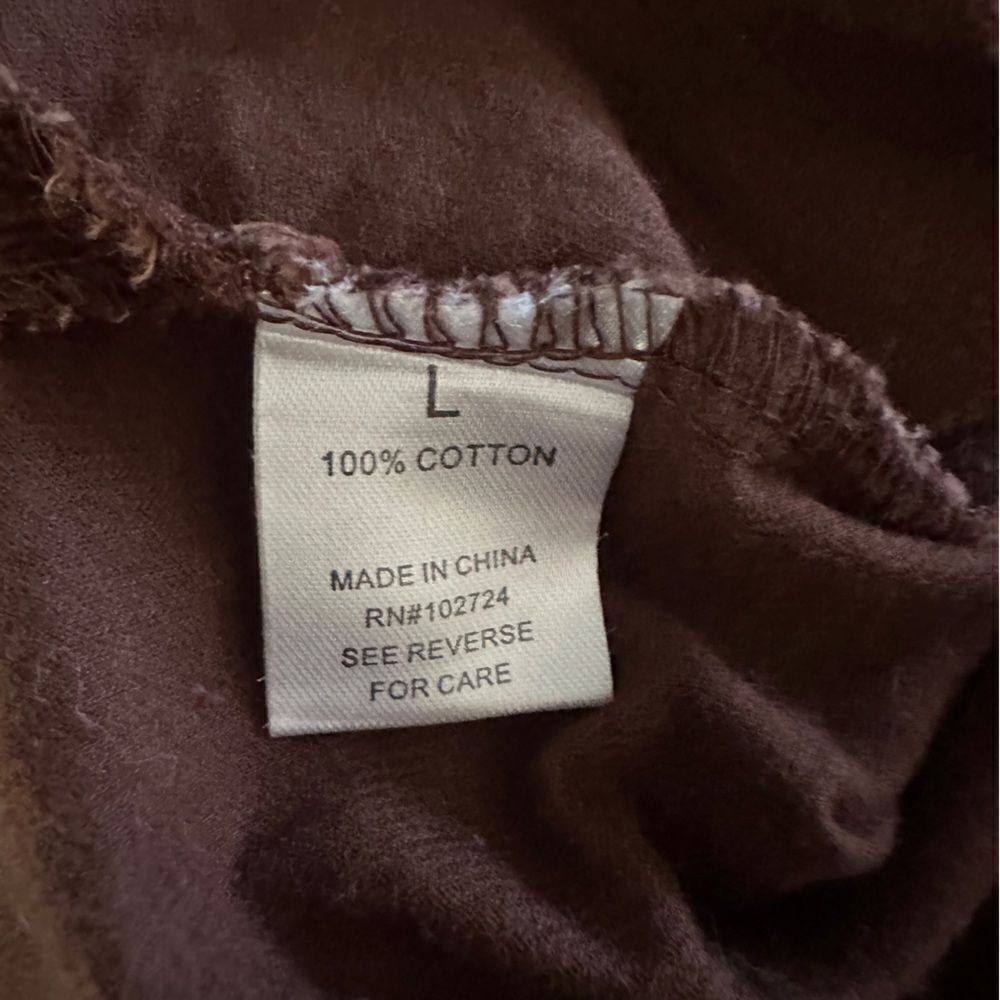 MacDougal & Houston brown long sleeve button up corduroy shirt size L - Picture 5 of 5